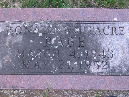 RABE, RONALD WHITACRE - Delaware County, Iowa | RONALD WHITACRE RABE 
