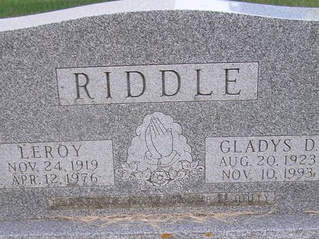 RIDDLE, REROY - Delaware County, Iowa | REROY RIDDLE 