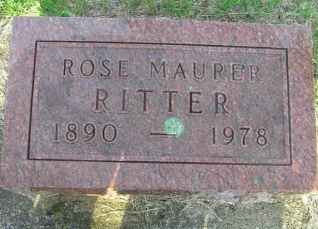 MAURER RITTER, ROSE - Delaware County, Iowa | ROSE MAURER RITTER 