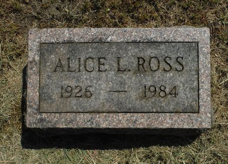 ROSS, ALICE L. - Delaware County, Iowa | ALICE L. ROSS 