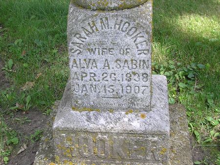 HOOKER SABIN, SARAH M. - Delaware County, Iowa | SARAH M. HOOKER SABIN 