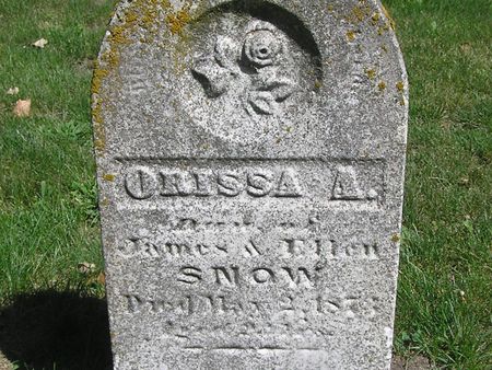 SNOW, ORISSA A. - Delaware County, Iowa | ORISSA A. SNOW 