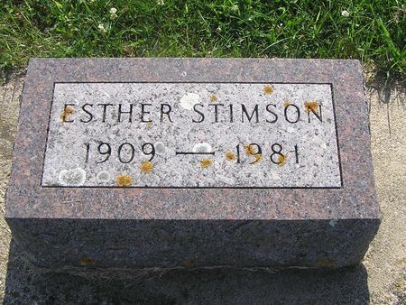 STIMSON, ESTHER - Delaware County, Iowa | ESTHER STIMSON 