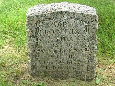 SUTTON, LORETTA LYDIA - Delaware County, Iowa | LORETTA LYDIA SUTTON 
