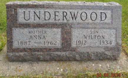 UNDERWOOD, ANNA ROSALLA - Delaware County, Iowa | ANNA ROSALLA UNDERWOOD 