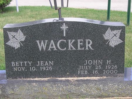 WACKER, JOHN H. - Delaware County, Iowa | JOHN H. WACKER 