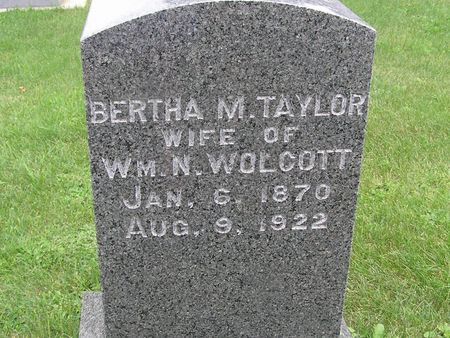 TAYLOR WOLCOTT, BERTHA - Delaware County, Iowa | BERTHA TAYLOR WOLCOTT 