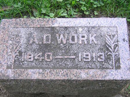 WORK, A. D. - Delaware County, Iowa | A. D. WORK 