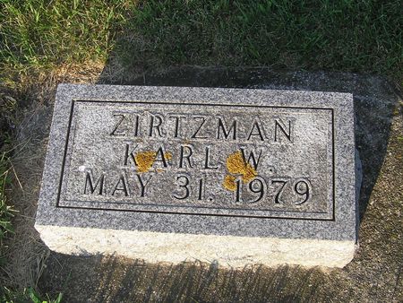 ZIRTZMAN, KARL  W. - Delaware County, Iowa | KARL  W. ZIRTZMAN 