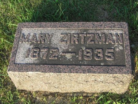 ZIRTZMAN, MARY - Delaware County, Iowa | MARY ZIRTZMAN 