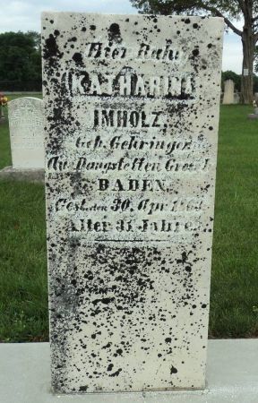 GEHRINGER IMHOLZ, KATHARINA - Delaware County, Iowa | KATHARINA GEHRINGER IMHOLZ 