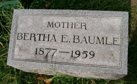 BAUMLE, BERTHA E. - Des Moines County, Iowa | BERTHA E. BAUMLE 