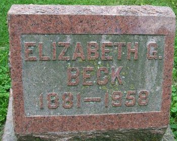 BECK, ELIZABETH G. - Des Moines County, Iowa | ELIZABETH G. BECK 