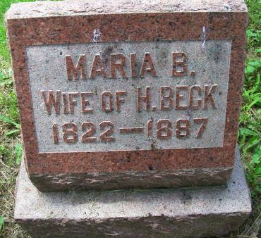 BECK, MARIA B. - Des Moines County, Iowa | MARIA B. BECK 