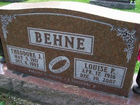 BEHNE, LOUISE PAULINE - Des Moines County, Iowa | LOUISE PAULINE BEHNE 