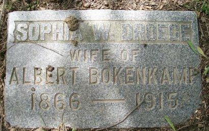DROEGE BOKENKAMP, SOPHIA W. - Des Moines County, Iowa | SOPHIA W. DROEGE BOKENKAMP 