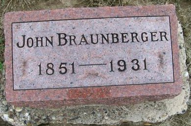 BRAUNBERGER, JOHN - Des Moines County, Iowa | JOHN BRAUNBERGER 