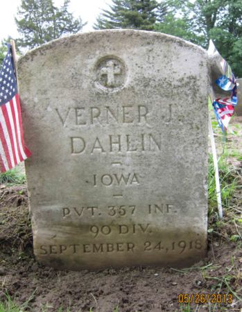DAHLIN, VERNER JOSEPH - Des Moines County, Iowa | VERNER JOSEPH DAHLIN 