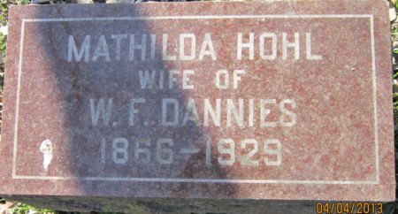 DANNIES, MATHILDA - Des Moines County, Iowa | MATHILDA DANNIES 
