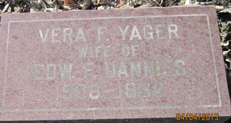 YAGER DANNIES, VERA F. - Des Moines County, Iowa | VERA F. YAGER DANNIES 