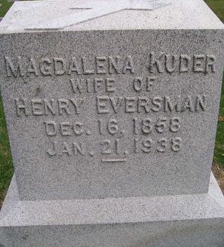 EVERSMAN, MAGDALENA - Des Moines County, Iowa | MAGDALENA EVERSMAN 