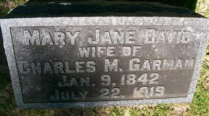 GARMAN, MARY JANE - Des Moines County, Iowa | MARY JANE GARMAN 