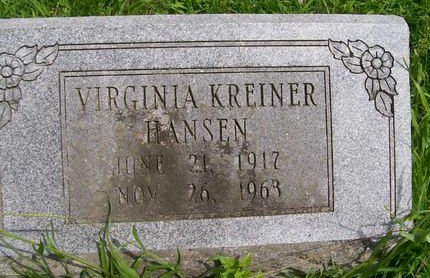 HANSEN, VIRGINIA - Des Moines County, Iowa | VIRGINIA HANSEN 
