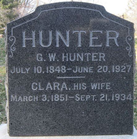 HUNTER, GEORGE W. - Des Moines County, Iowa | GEORGE W. HUNTER 