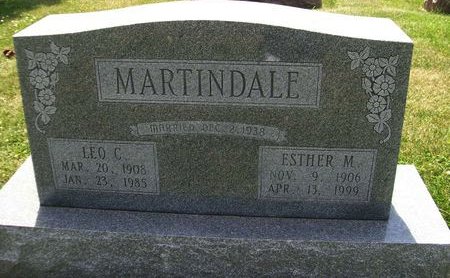 MARTINDALE, ESTHER MARIE - Des Moines County, Iowa | ESTHER MARIE MARTINDALE 