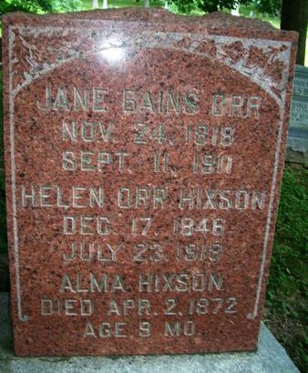 BAINS ORR, JANE - Des Moines County, Iowa | JANE BAINS ORR 