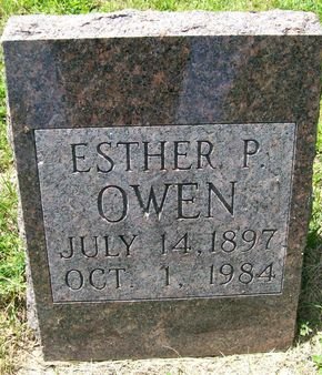 OWEN, ESTHER P. - Des Moines County, Iowa | ESTHER P. OWEN 