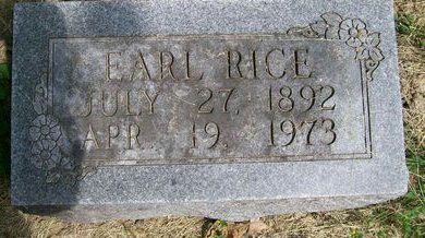 RICE, EARL - Des Moines County, Iowa | EARL RICE 