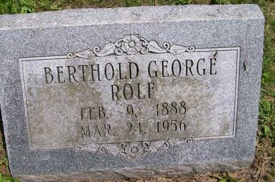 ROLF, BERTHOLD GEORGE - Des Moines County, Iowa | BERTHOLD GEORGE ROLF 