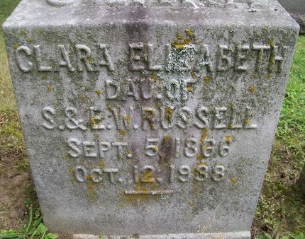 RUSSELL, CLARA ELIZABETH - Des Moines County, Iowa | CLARA ELIZABETH RUSSELL 