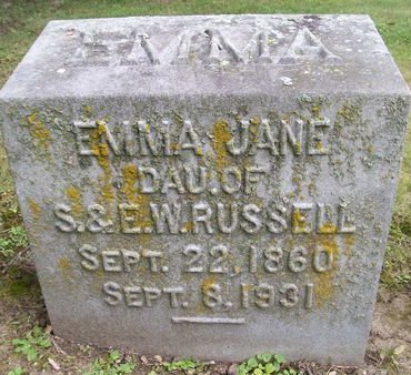 RUSSELL, EMMA JANE - Des Moines County, Iowa | EMMA JANE RUSSELL 