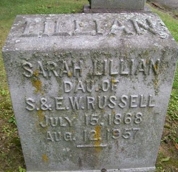 RUSSELL, SARAH LILLIAN - Des Moines County, Iowa | SARAH LILLIAN RUSSELL 