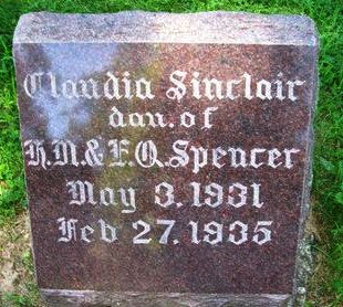 SPENCER, CLAUDIA SINCLAIR - Des Moines County, Iowa | CLAUDIA SINCLAIR SPENCER 