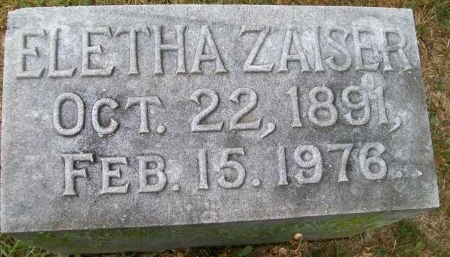 ZAISER, ELETHA - Des Moines County, Iowa | ELETHA ZAISER 