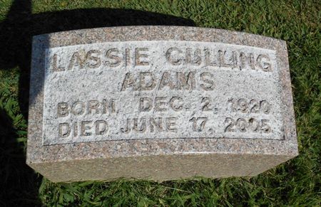 ADAMS, LASSIE CULLING - Dubuque County, Iowa | LASSIE CULLING ADAMS 