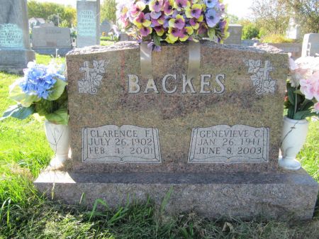 BACKES, CLARENCE F. - Dubuque County, Iowa | CLARENCE F. BACKES 