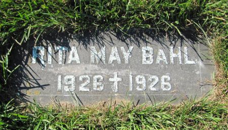 BAHL, RITA MAY - Dubuque County, Iowa | RITA MAY BAHL 