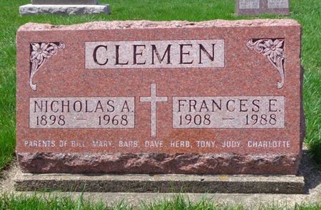 CLEMEN, FRANCES E. - Dubuque County, Iowa | FRANCES E. CLEMEN 