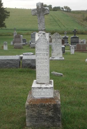 CLEMENT, JOHNIE MATHEW - Dubuque County, Iowa | JOHNIE MATHEW CLEMENT 