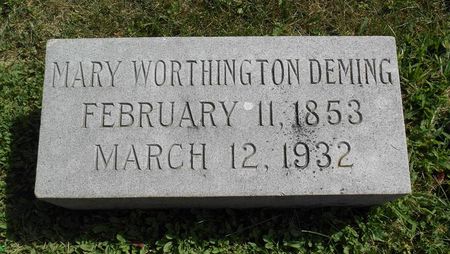 WORTHINGTON DEMING, MARY - Dubuque County, Iowa | MARY WORTHINGTON DEMING 
