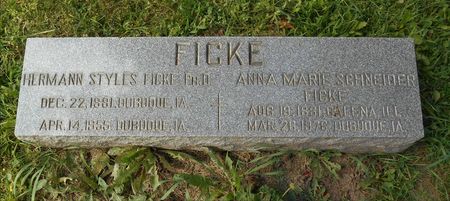 SCHNEIDER FICKE, ANNA MARIE - Dubuque County, Iowa | ANNA MARIE SCHNEIDER FICKE 