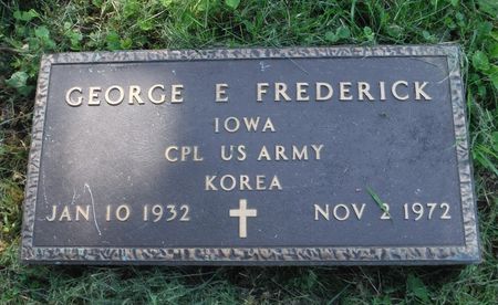 FREDERICK, GEORGE E. - Dubuque County, Iowa | GEORGE E. FREDERICK 