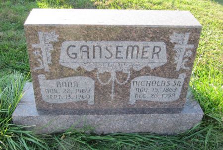 GANSEMER, NICHOLAS, SR. - Dubuque County, Iowa | NICHOLAS, SR. GANSEMER 