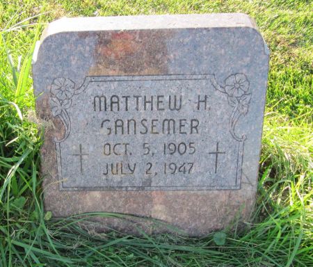 GANSEMER, MATTHEW H. - Dubuque County, Iowa | MATTHEW H. GANSEMER 