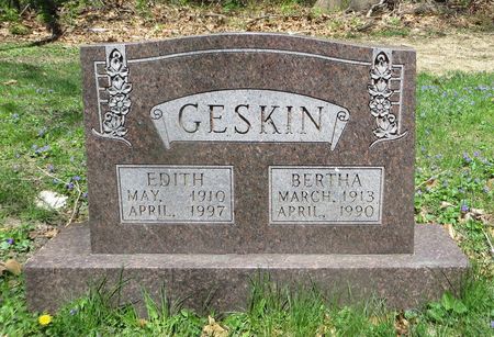 GESKIN, BERTHA - Dubuque County, Iowa | BERTHA GESKIN 