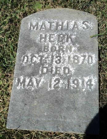 HECK, MATHIAS - Dubuque County, Iowa | MATHIAS HECK 